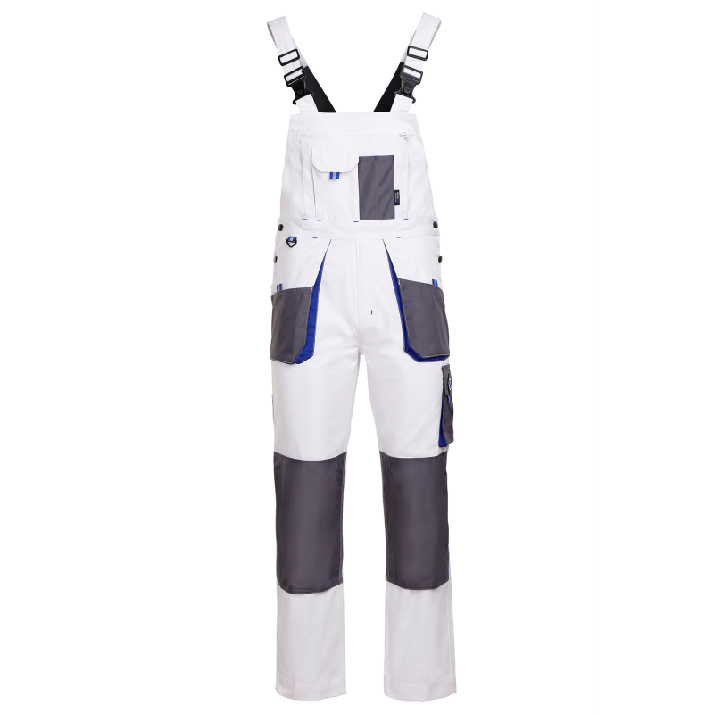 Radne hlače sa naramenicama Emerton - bijele