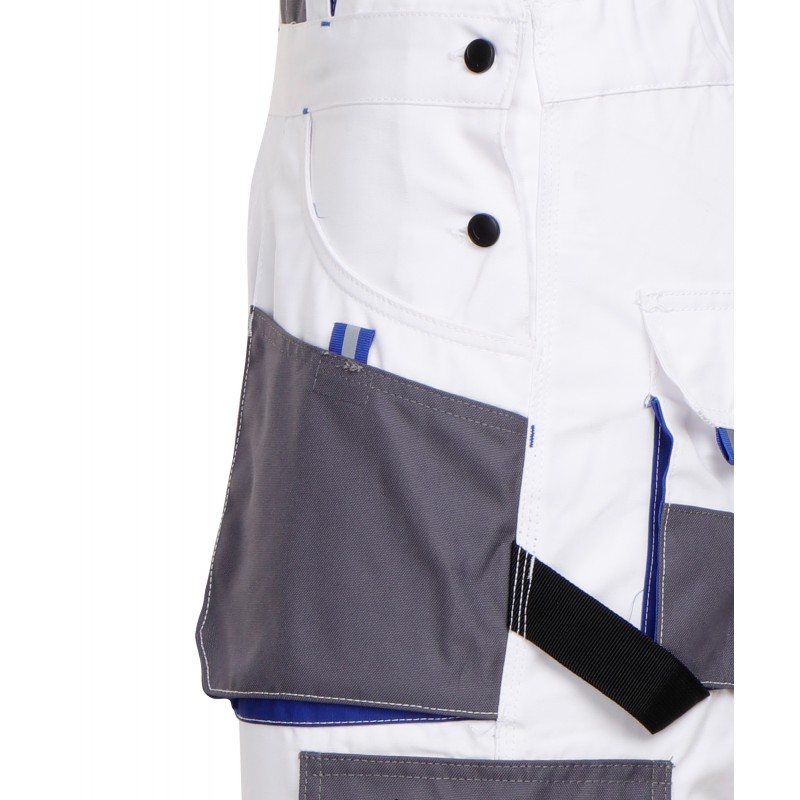 Radne hlače sa naramenicama Emerton - bijele - Slika 3